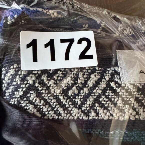 Tahari Womens Open Front Jacket 16W‎ Blue Geometric Pattern Tapestry Work Career - Picture 7 of 7